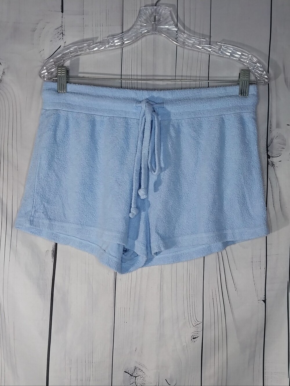 Free People Movement High Tide Terry Drawstring Shorts Cool Down Blue